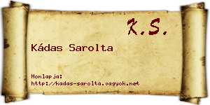 Kádas Sarolta névjegykártya