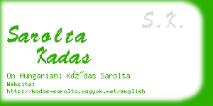 sarolta kadas business card